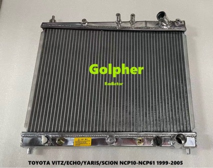 Thickened water tank radiator, suitable for Toyota VITZ, ECHO, YARIS, and SCION models, NCP10-61, 1999-2005