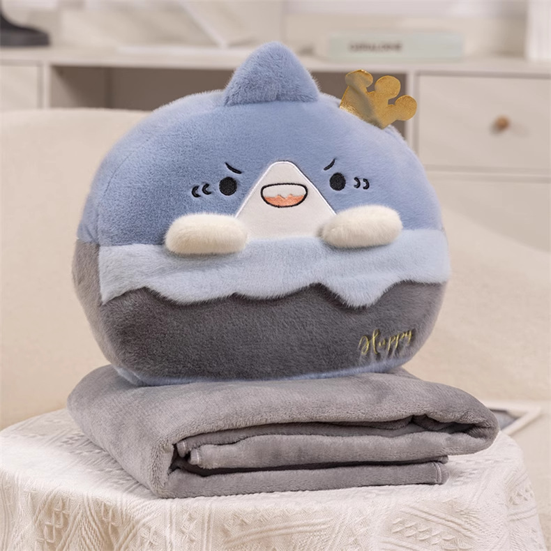 케이크 상어 베개 담요