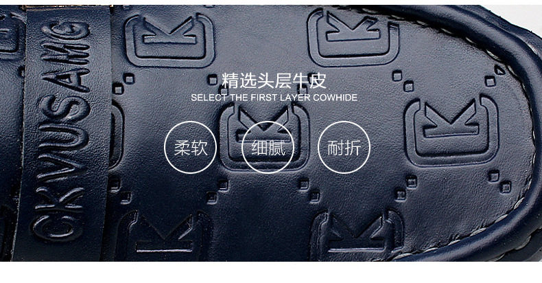 Giày lười nam da bò cao cấp xỏ chân đế mềm, mũi tròn, phong cách Hàn Quốc — CK0085 màu trắng, CK0085 màu xanh lam, CK0085 màu đen chi tiết 9