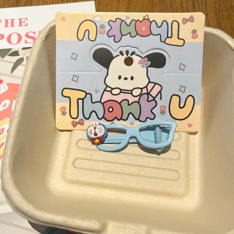 趣味海绵宝宝镂空墨镜发夹搞怪可爱卡通发卡甜美少女刘海夹头饰|undefined