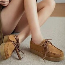 厚底板鞋女2025秋季新款厚底德训鞋女款日系复古休闲磨砂运动鞋潮