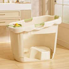 儿童洗澡桶宝宝泡澡桶婴儿坐浴浴盆家用浴缸小孩大号加高坐凳澡盆