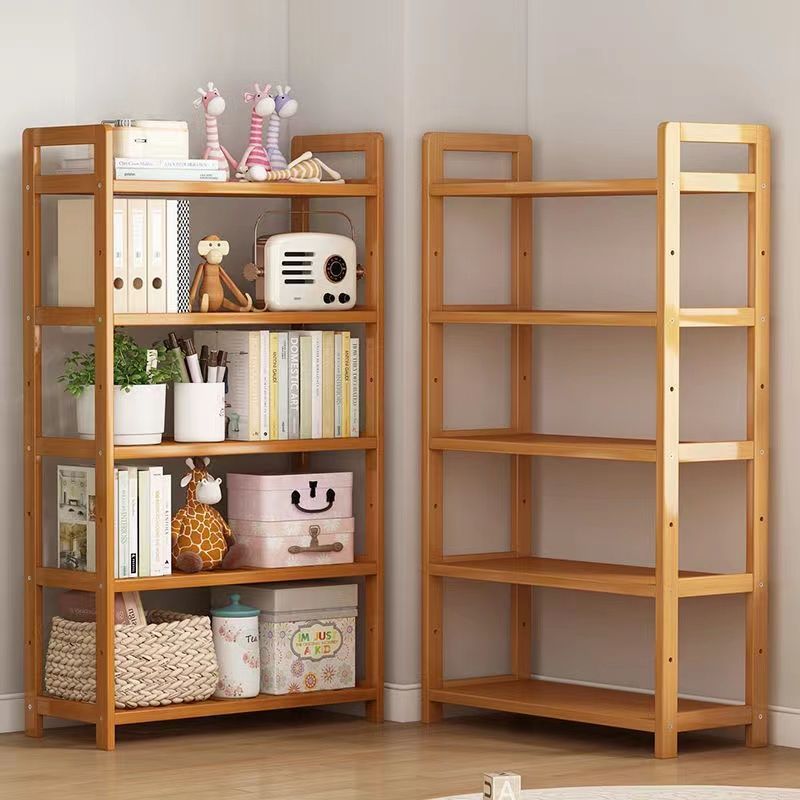 Bamboo kitchen Stands child to ground bedroom a living room simple and easy bookshelf multi-storey Storage Storage Shelving