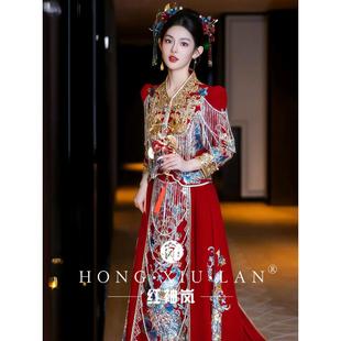 High-end Xiuhe Clothing 2024 New Chinese-style Bride Wedding Clothing Heavy Industry Slimming Wedding Clothing Welcome Toast Clothing for Women
