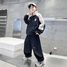 男童秋装套装2025新款秋季时髦中大儿童男孩春秋款运动卫衣痞帅潮