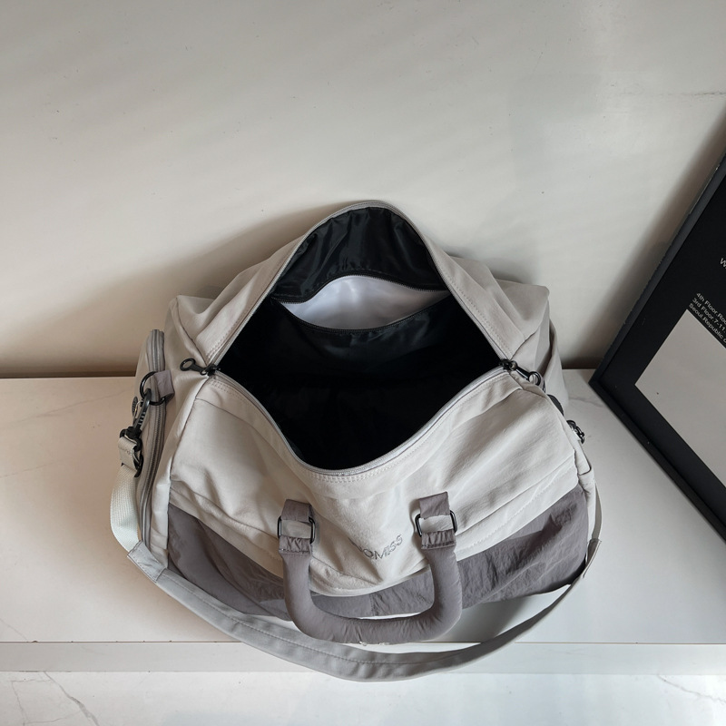 Bolsa de viaje de damas, bolsa de embarque de alta capacidad, bolsa de transporte de corta distancia, bolsa de fitness ligera, separación seca y húmeda.
