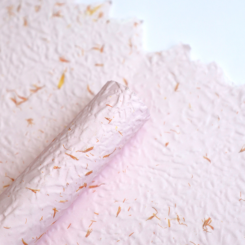 Huaxi mano rasgada pétalos de papel papel de embalaje de flores kraft ramo de flores diy florista regalo material de envoltura de flores image 8