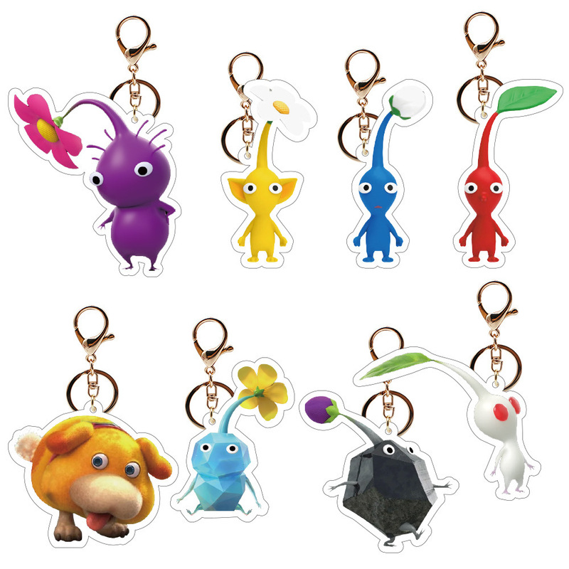 Cross-Border New Product Acrylic Pikmin 4 Keychain Nintendo Game Peripheral Cartoon Cute Pendant