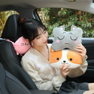 Headrest, cartoon home biscuit cat