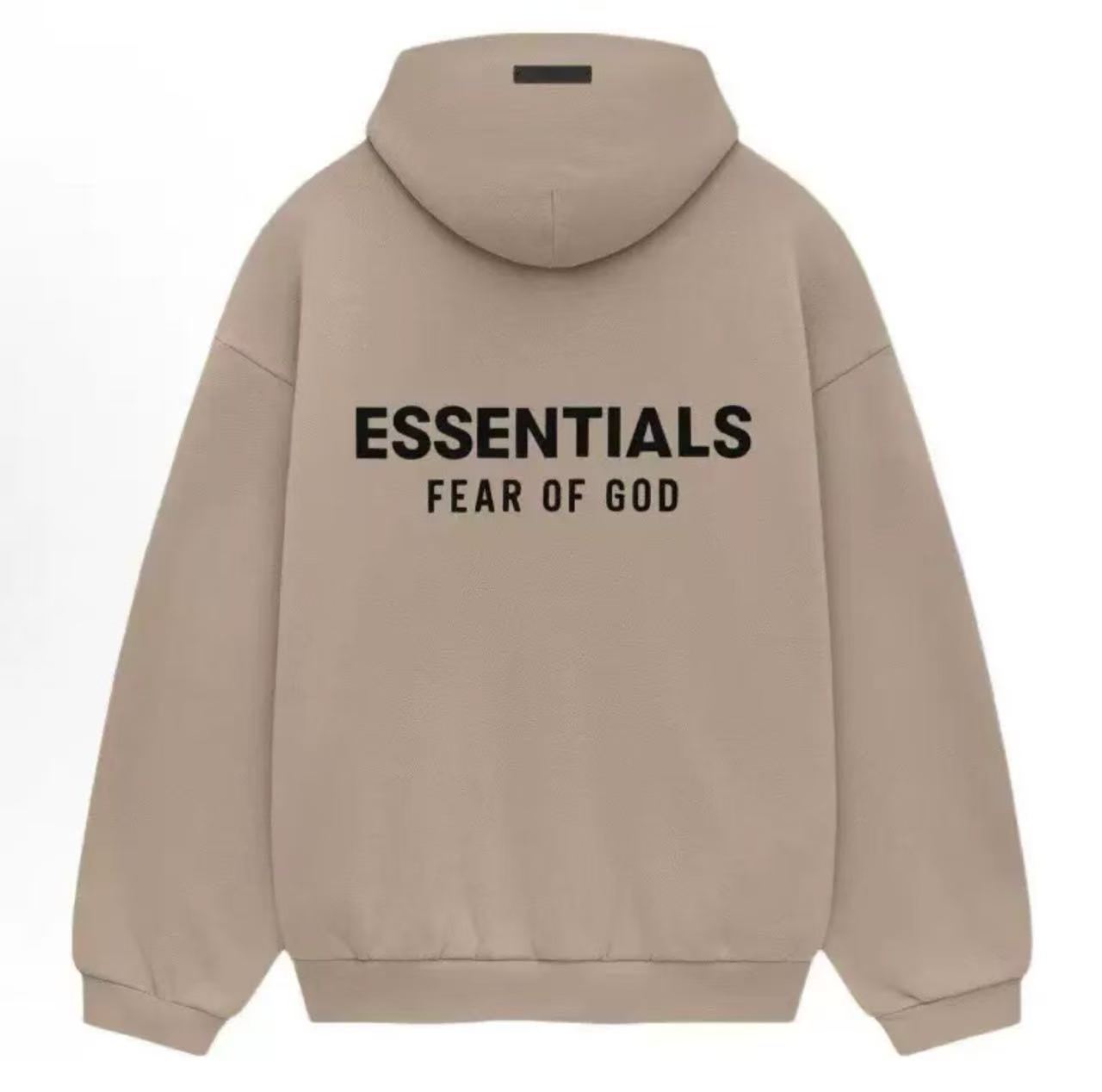 Fear of God Essentials Hoodie Logo Taupe