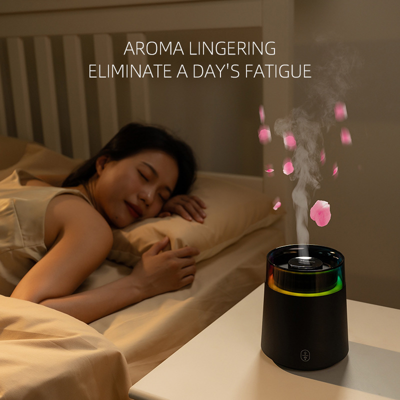 新しい家庭用 150 ミリリットルフレグランスマシン大霧加湿器ポータブルディフューザーカラフルな競馬ナイトライトアロマセラピー|undefined
