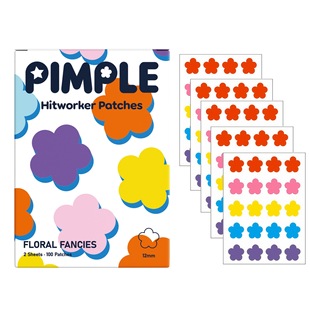 Cross-Border Exclusive Supply of New Colorful Flower Acne Patches, Waterproof, Breathable, Gentle and Non-Irritating 100Pcs