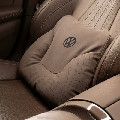 Headrest – Volkswagen Headrest Neck Pillow - ox-horn-style-chestnut-brown-universal-lumbar-support-single-pack