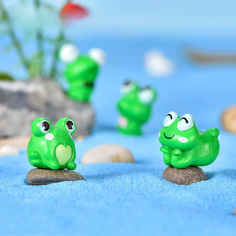 Plastic cute decorations PVC, frog, micro landscape, handmade, cute animals