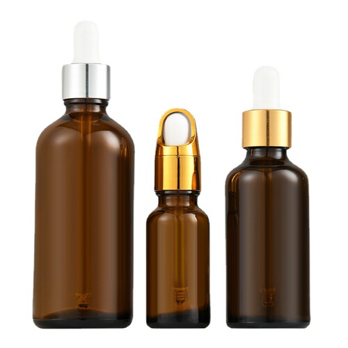 Wholesale brown essential oil bottles, glass refill bottles, dropper bottles, cosmetic essence bottles, empty bottles, light-proof glass bottles