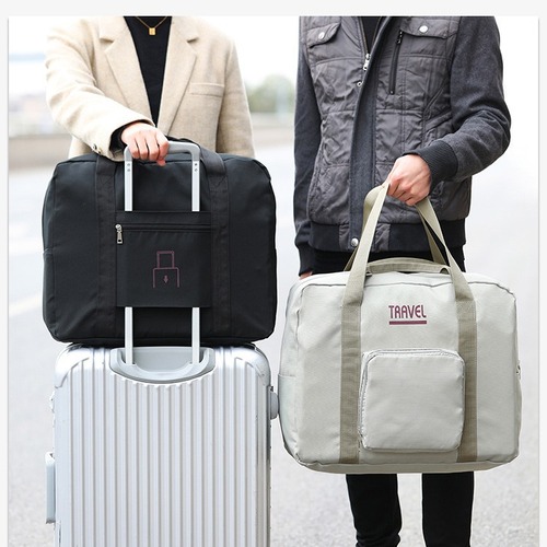 新款大容量旅行收纳包单肩收纳袋折叠手提包飞机包礼品袋批发