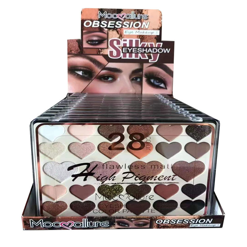 Nuevo Comercio exterior transfronterizo mate nacarado brillo polvo resaltar sombra de ojos placa multi-color maquillaje sombra de ojos placa sombra de ojos