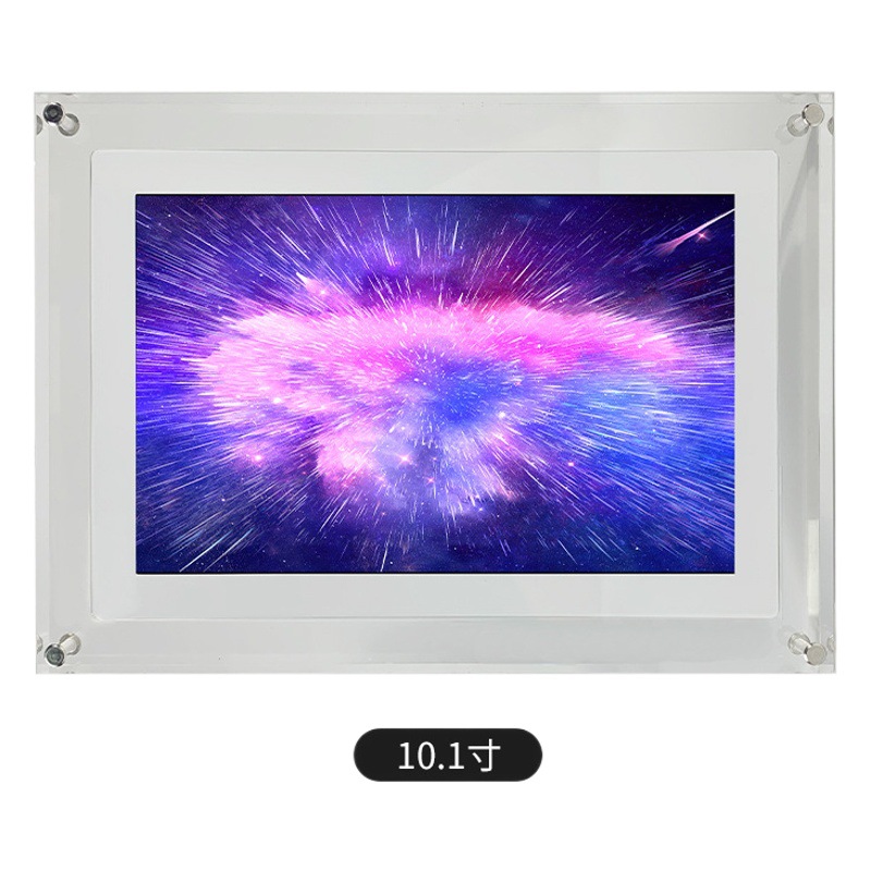 Transfronteriza marco de fotos digital acrílico transparente reproductor de vídeo regalo hogar escritorio decoración dinámica electrónica álbum