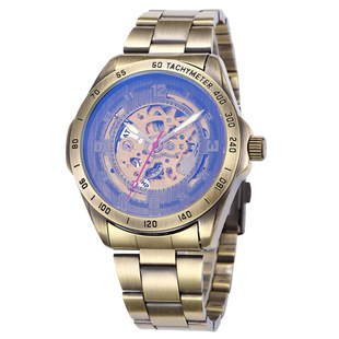 Foreign trade shenhua shenhua men's fashion casual hollow nostalgic style automatic mechanical watch wholesale