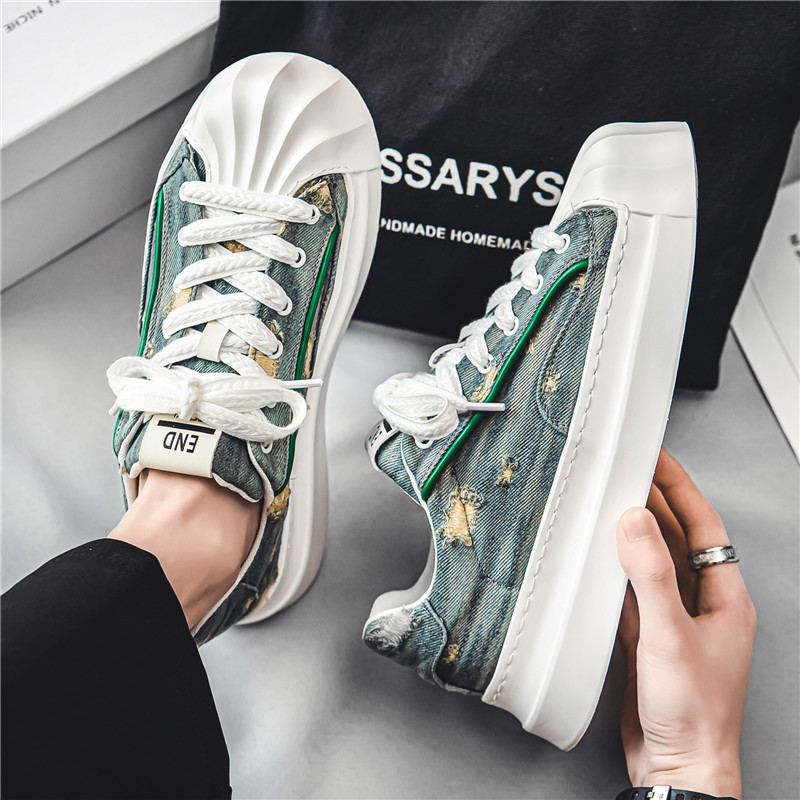 ShoeGlobe Canvas Herren-Sneaker 2025 mit neuer Shell-Toe-Zehenkappe – Sportschuhe für Jugendliche, rutschfest, trendig, für den Winter, Freizeit und Freizeit._voghion.com