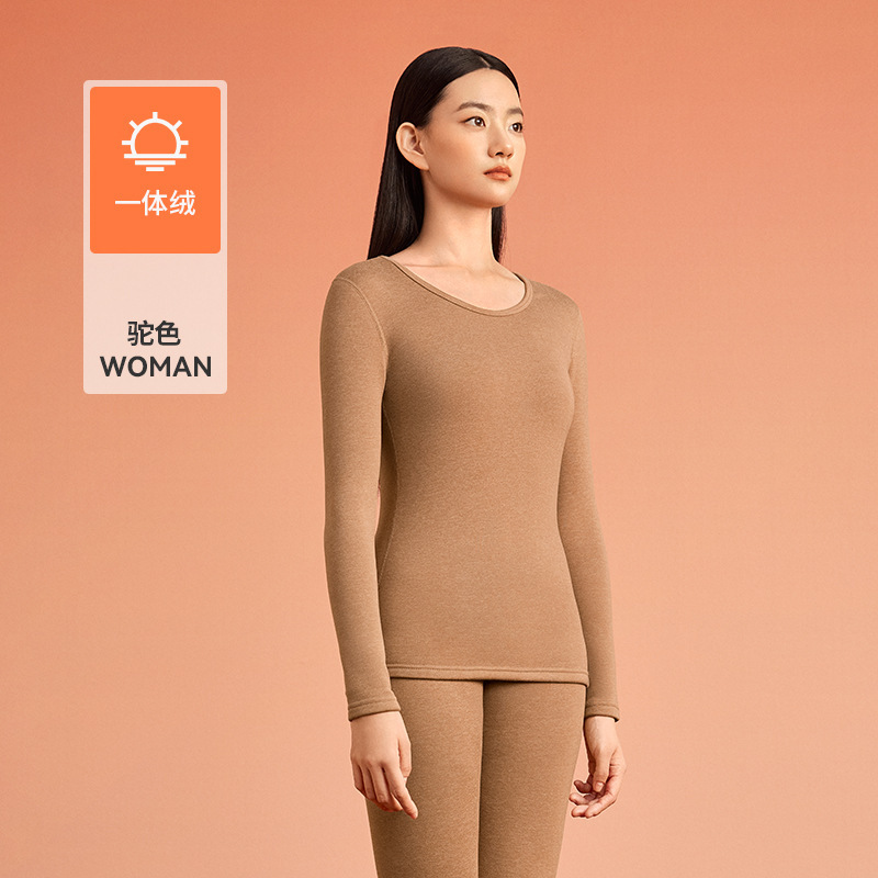 7A抑菌保暖内衣女士加厚加绒冬季男士羊羔绒防寒情侣秋衣秋裤套装|undefined