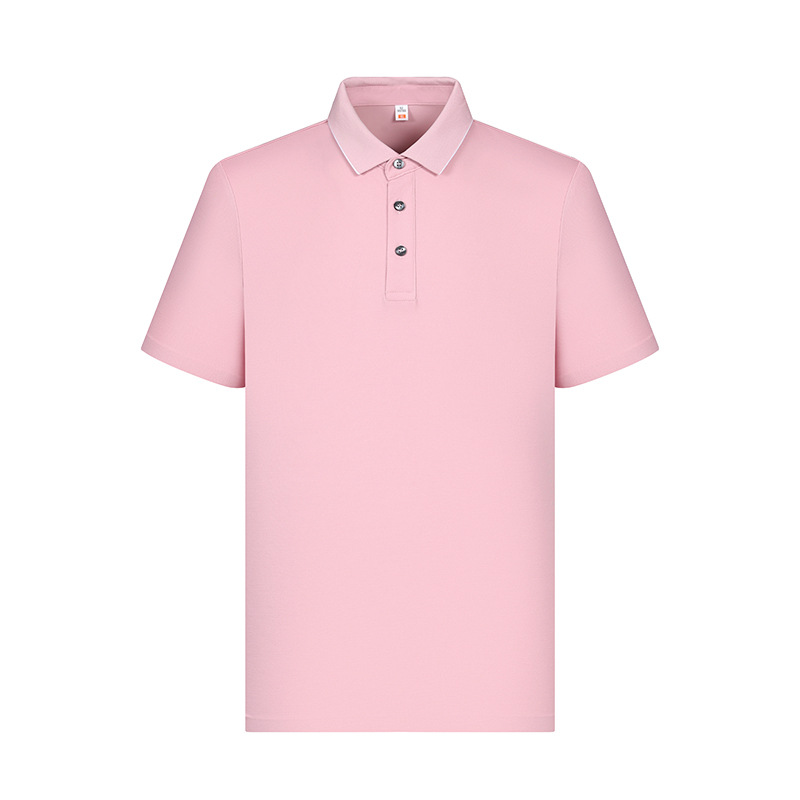 Lujo ligero 60 Soro, antibacteriano de manga corta, solapa de verano, camisa publicitaria, camiseta de algodón de poliéster, ropa de trabajo, ropa de trabajo personalizada