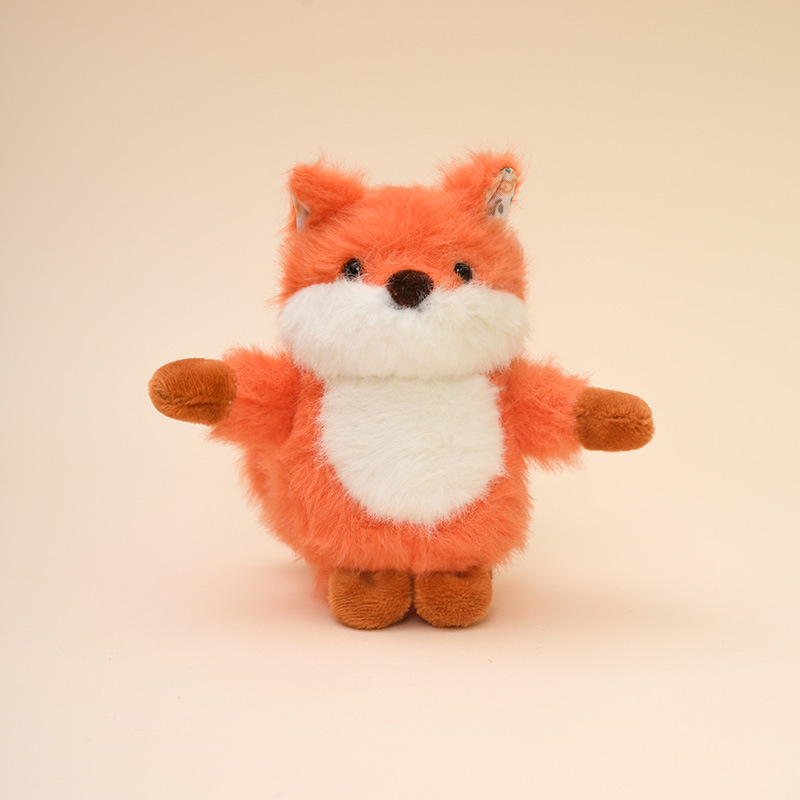 インターネット有名人ヨーロッパ牧歌的なかわいいキツネバッグキーホルダーペンダント子供の誕生日プレゼント小さな黒いウールぬいぐるみ|undefined