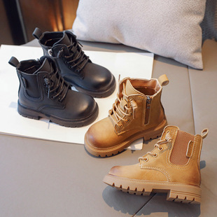 Children's Boots Trendy 2025 Autum New Student British Style Low-Cut Short Boots for Boys and Girls Non-Slip Single Boots Export