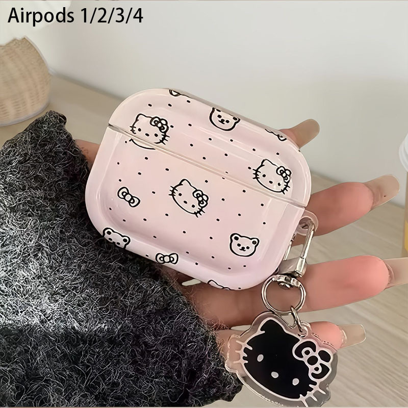 Kt Cat Suitable for Airpods4 Apple Bluetooth Wireless Headphone Cover 1/2/3 Generation Pro2 Cute Creative Female Pendant