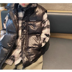 Winter girls' baby children's padded down jacket and cotton vest for big boys, spring outerwear, trendy style