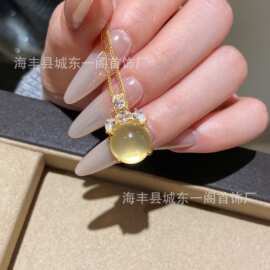厂家批发小红署天然水沫玉吊坠s925银小清新轻奢高级感百搭设计款