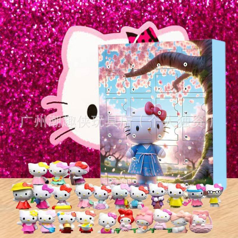 thumbnail image 1 of Calendario de Adviento de Navidad Caja sorpresa de Hello Kitty Cuenta regresiva de Navidad Juguetes educativos creativos para niños KT Cat 24, 1 of 4