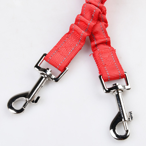 Pet Dog Dual-Head Leash Buffer Dual-Head Leash Anti-Scramble Traction One-Pull-Two Dog Harness Adjustable Extension Leash