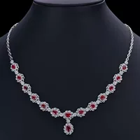 Сертификат AIGS 8,32 карата натуральный Мозамбикский несгоревший голубь красный рубин ожерелье 18-каратное Золотое ожерелье ювелирные изделия