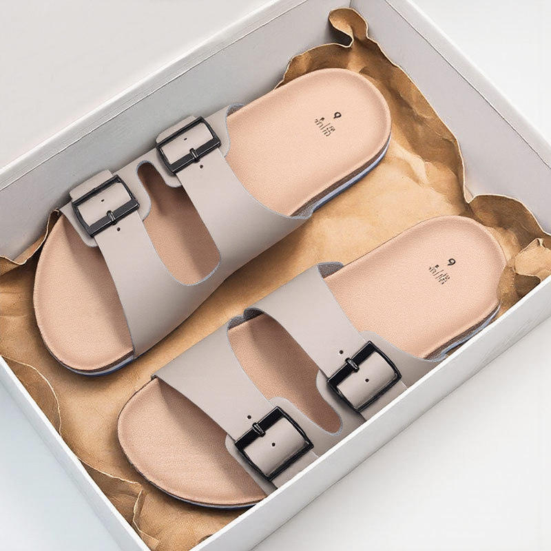 Sandalias de pareja de nuevo estilo de verano transfronterizo, zapatillas Birkenstock, zapatos de playa, moda casual, chanclas para hombres y mujeres