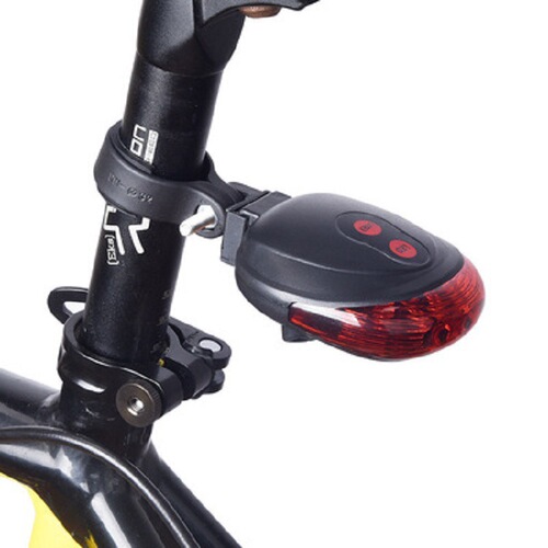 Bicycle Laser Tail Light 5LED Parallel Line Laser Flashlight Outdoor Cycling Portable Warning Light