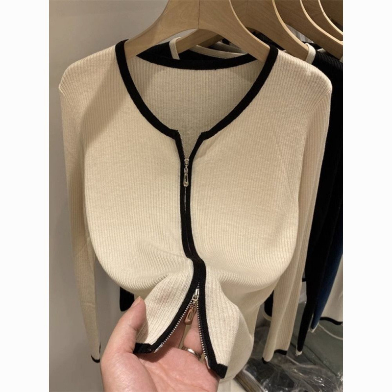 ニットセーターカーディガンレディース春秋トップス秋服2025新作秋ボトムシャツ春秋薄手セータージャケット|undefined
