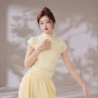 短袖高领现代舞显瘦练功服