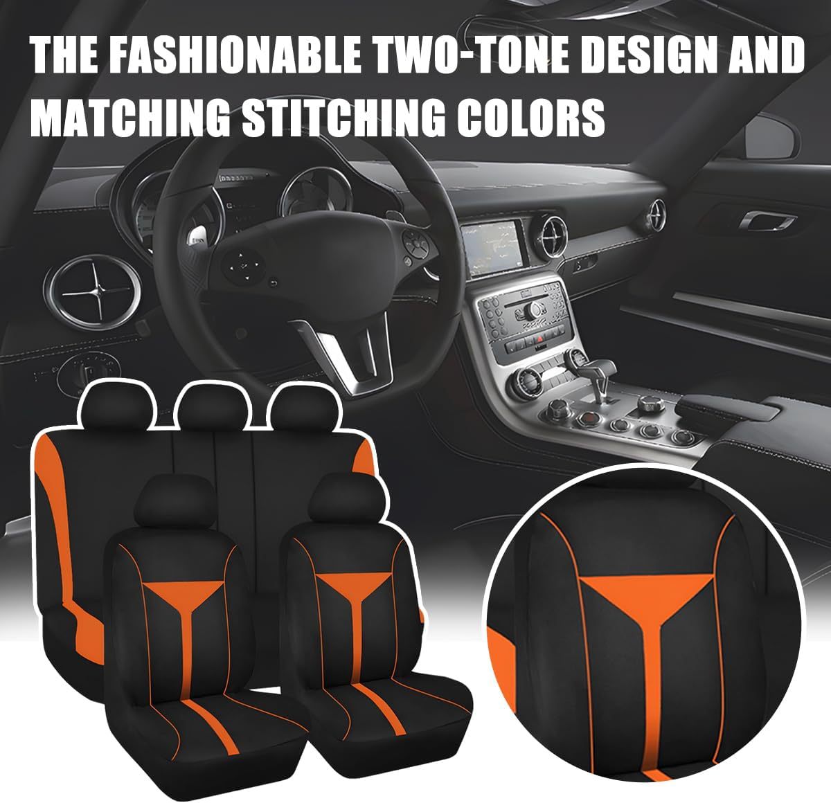 Cross-Border New Elastic Fabric Wine Glass Style Car Seat Cover for All Seasons Amazon Temu Meike Duo