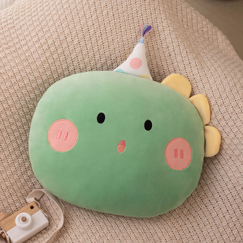 Internet celebridad lindo cumpleaños cerdo dinosaurio almohada de peluche de juguete sofá almohada cama cojín grande regalo para los amantes