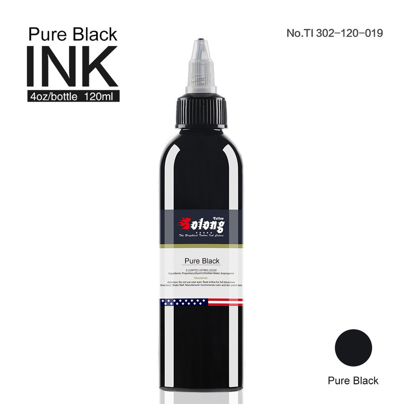 Embroidered dragon tattoo pigment 120ml pure black tattoo pigment PureBlack tattoo pigment tattoo ink pigment