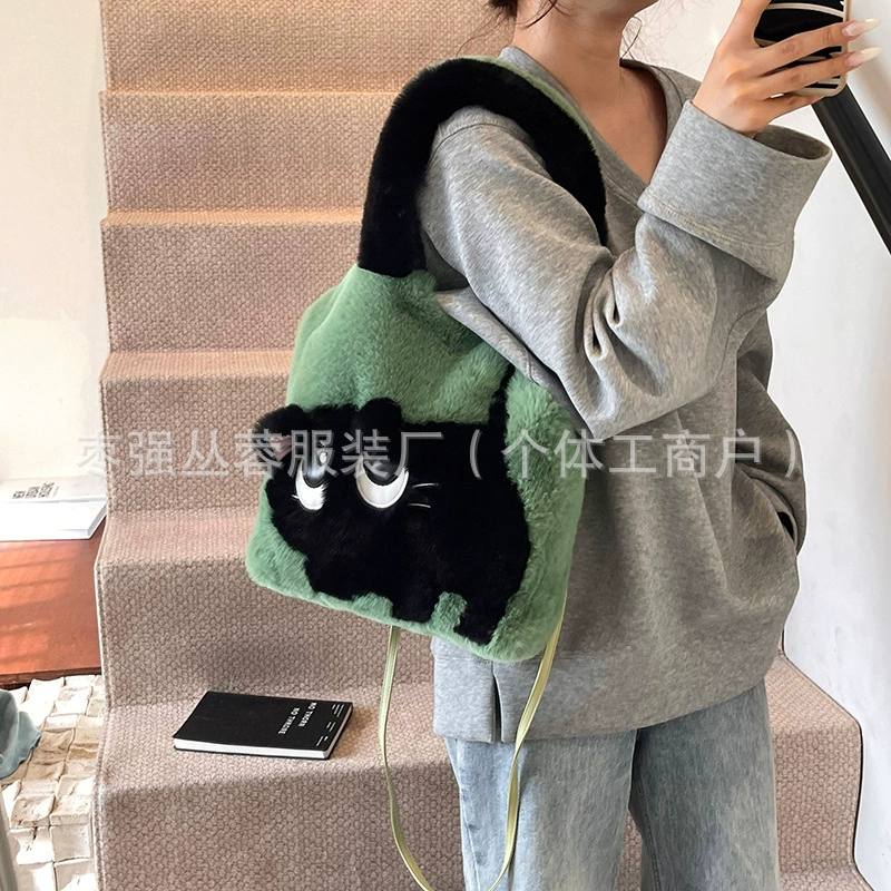 Capacious demi-season cartoon shoulder bag, (Cross-border trading)