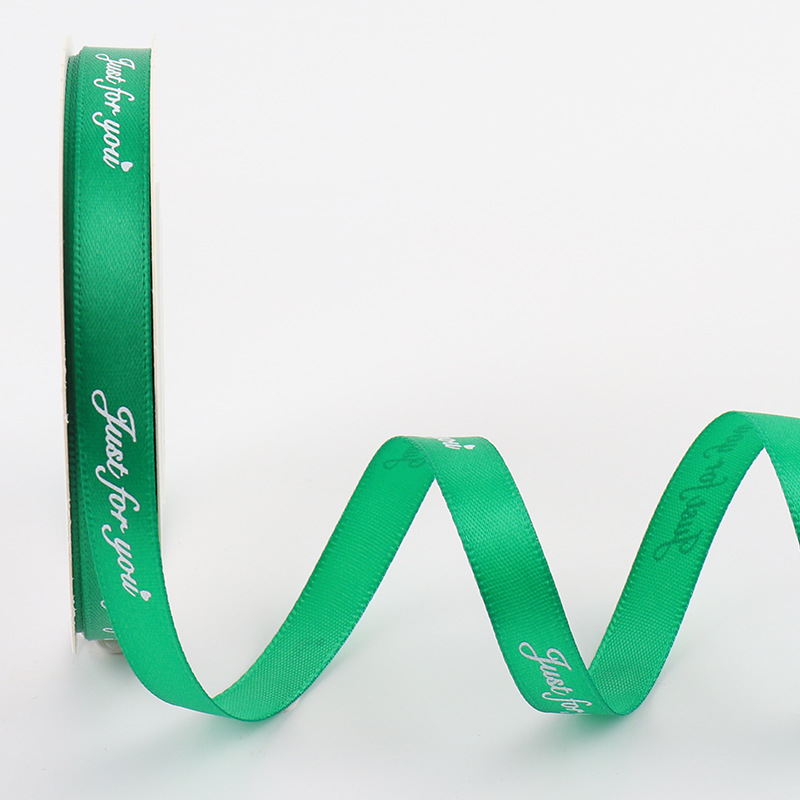 2,5 cm flor floral caja de regalo cinta de poliéster pastel DIY arco cinta sólo para usted letra inglesa cinta