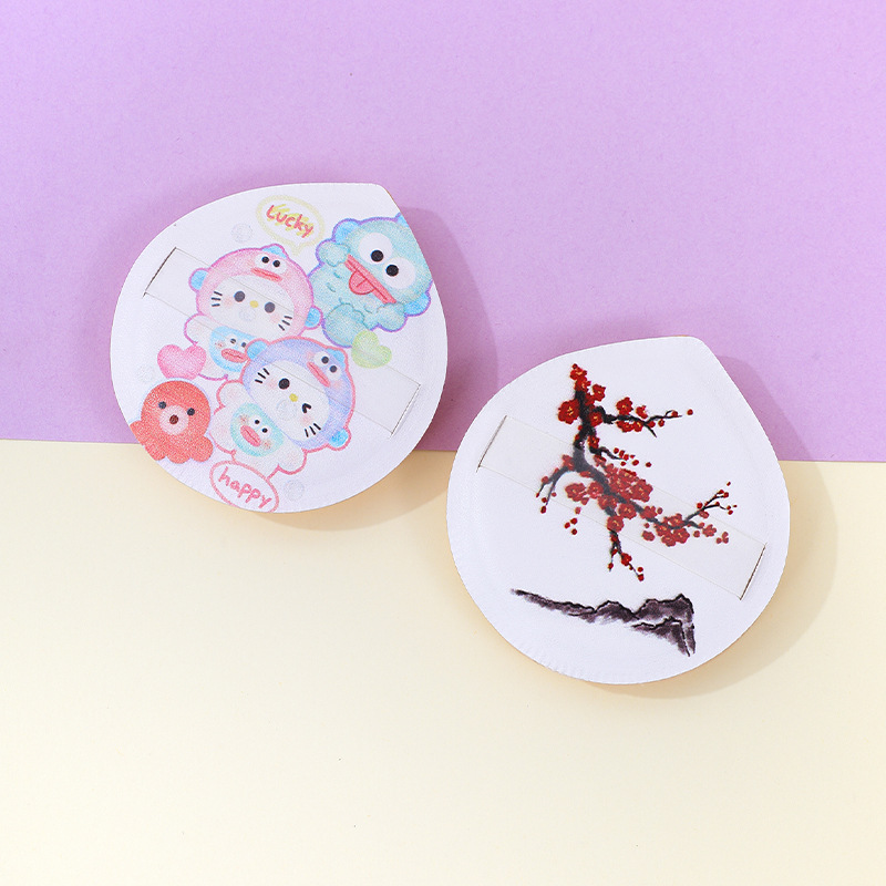 100 puntos de soplo de polvo de algodón de azúcar patrón de logotipo de impresión personalizado poliuretano maquillaje esponja cojín de aire bomba Q no come polvo