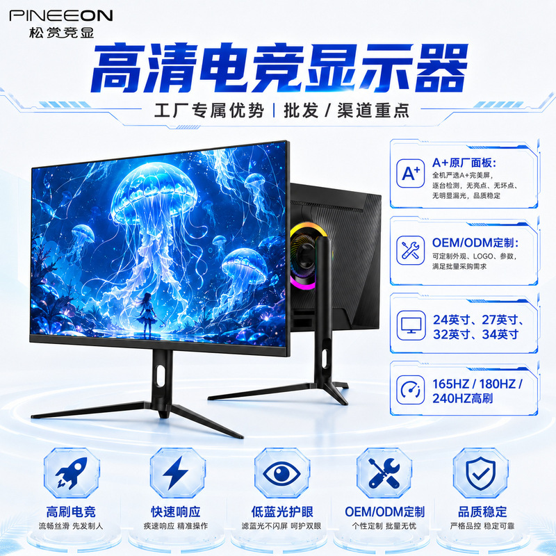 Adjustable Height 27inch Ips Direct-Facing Gaming Monitor 2K 240Hz Ultra-Clear 360Hz High Refresh Rate 180Hz Display Screen Adjustable Height 27inch Ips Direct-Facing Gaming Monitor 2K 240Hz Ultra-Clear 360Hz High Refresh Rate 180Hz Display Screen