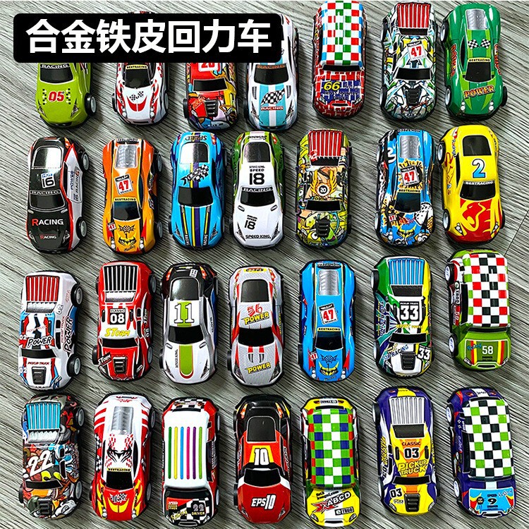 Tiktok popular alloy car iron car wholesale children's toy simulation model bulk decoration with pull back car