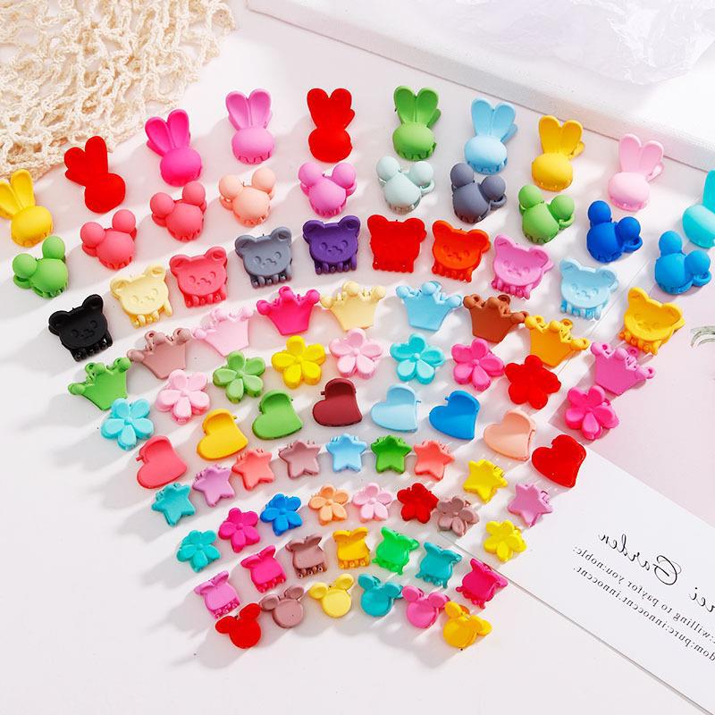 10個裝可愛女童卡通泫雅色小發夾韓國女童寶寶抓夾發卡夾子發飾品