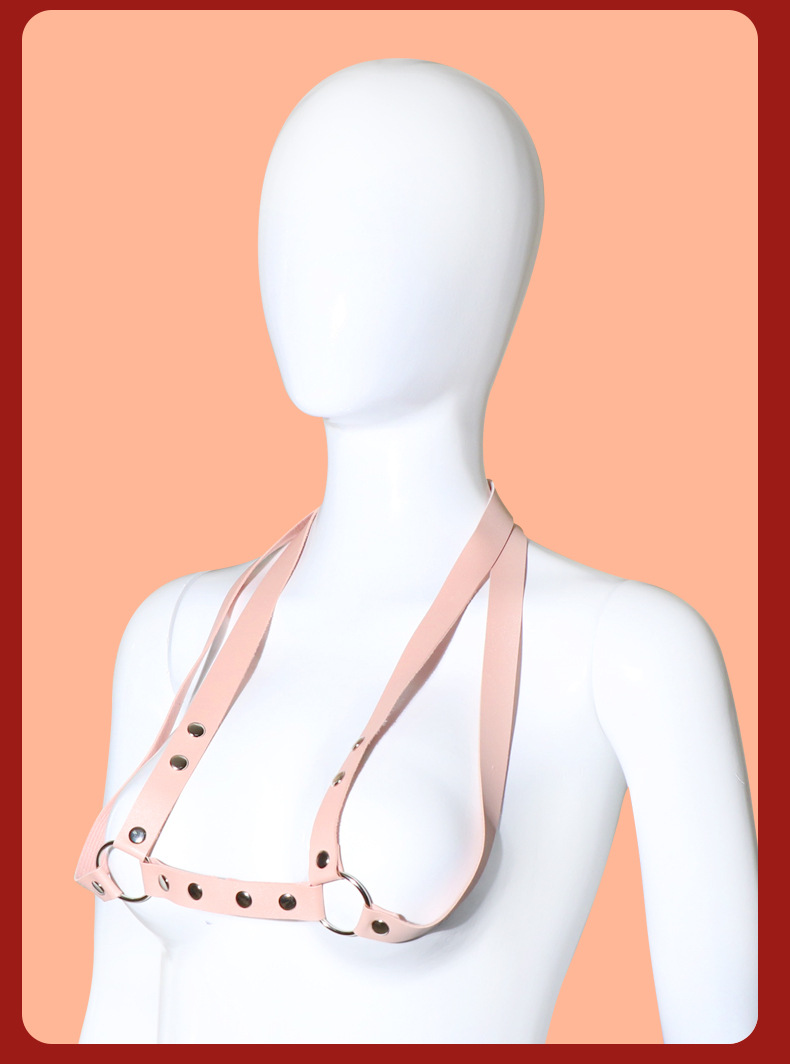 SM Bondage Restraint Set with Metal Clamps, Black Faux Leather and Spandex Wearable Kit — detail image 31