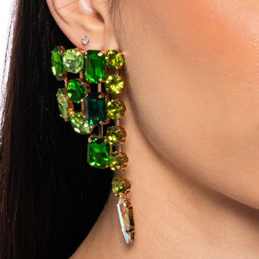 Retro geometric trend design earrings