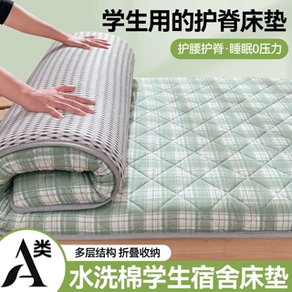 A类水洗棉格子款床垫学生宿舍加厚榻榻米床垫褥子租房地铺垫软垫~